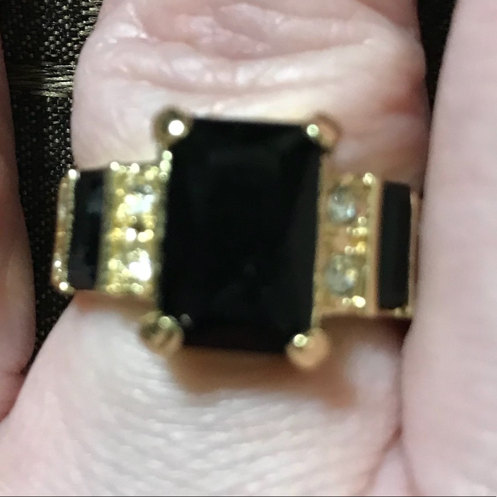 HPππ Black & White Sapphire Rings Size 8.5 - 9 - Picture 4 of 7